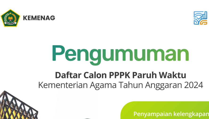 Kementerian Agama Resmi Umumkan Daftar Calon PPPK Paruh Waktu Tahun Anggaran 2024